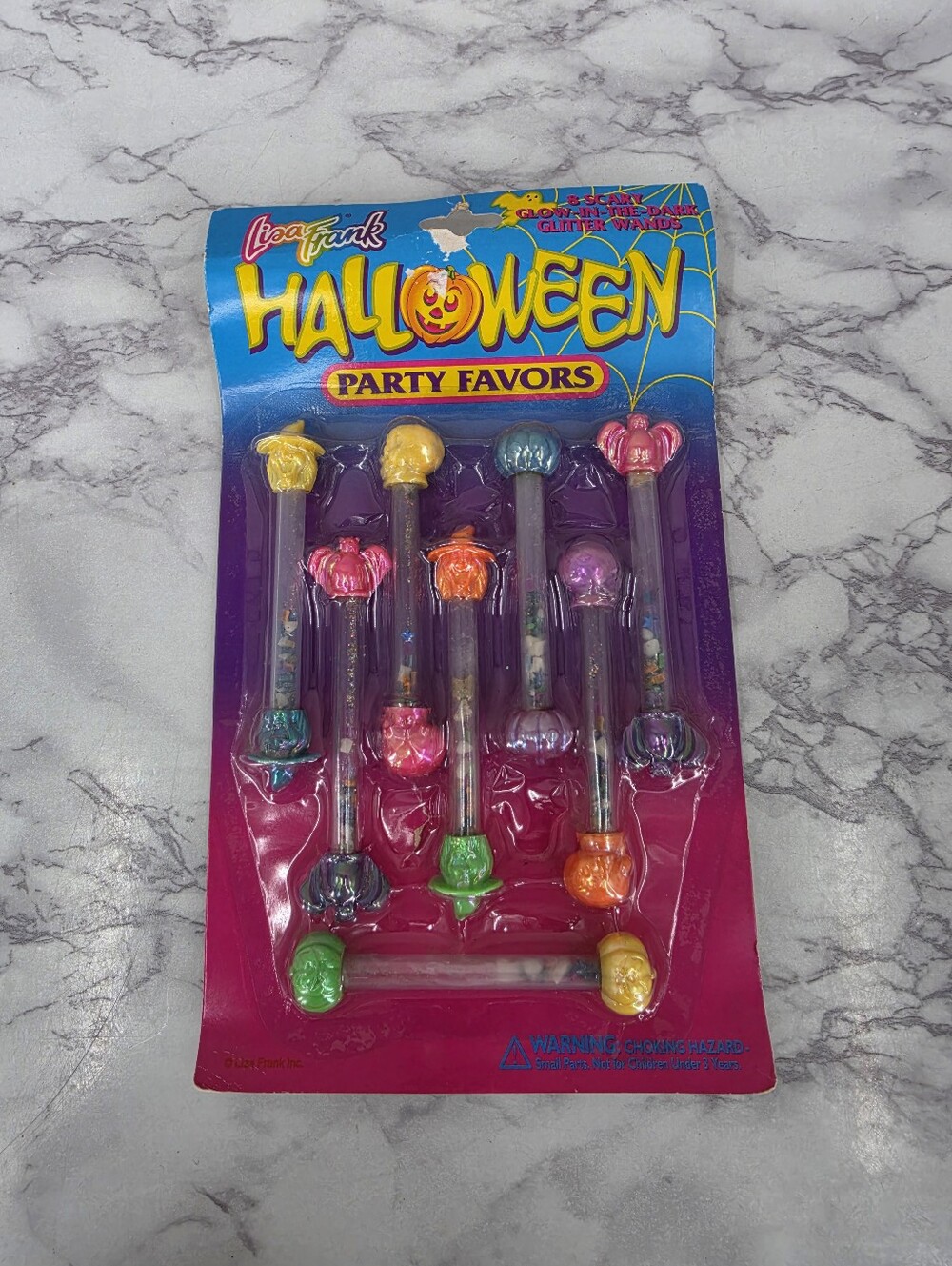 Lisa Frank Vintage Halloween Party Favors Glow In The Dark Glitter Wands 8ct